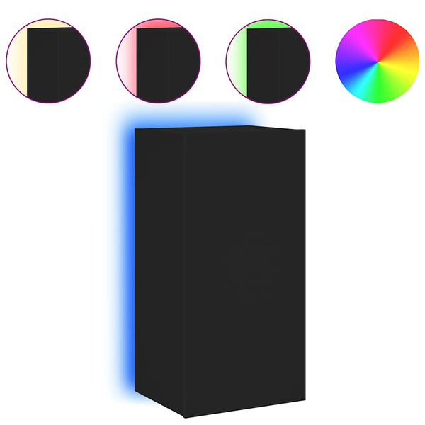 TV-Wandschrank Schwarz mit LED