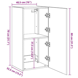 TV-Wandschrank Schwarz mit LED
