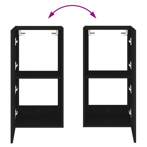 TV-Wandschrank Schwarz mit LED