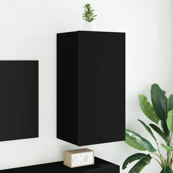 TV-Wandschrank Schwarz mit LED