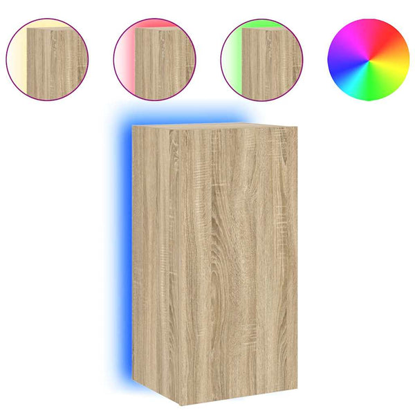 TV-Wandschrank Sonoma Eiche mit LED