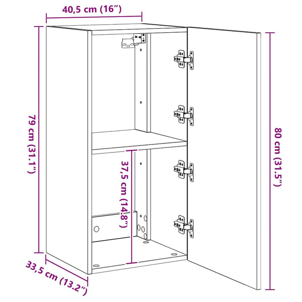 TV-Wandschrank Sonoma Eiche mit LED