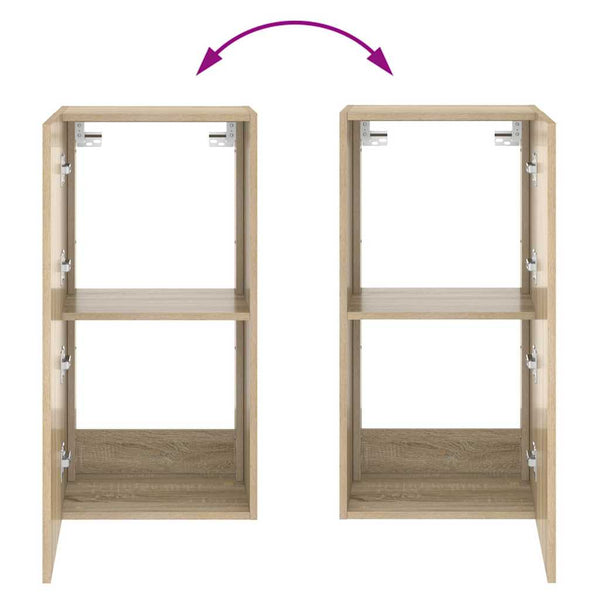 TV-Wandschrank Sonoma Eiche mit LED