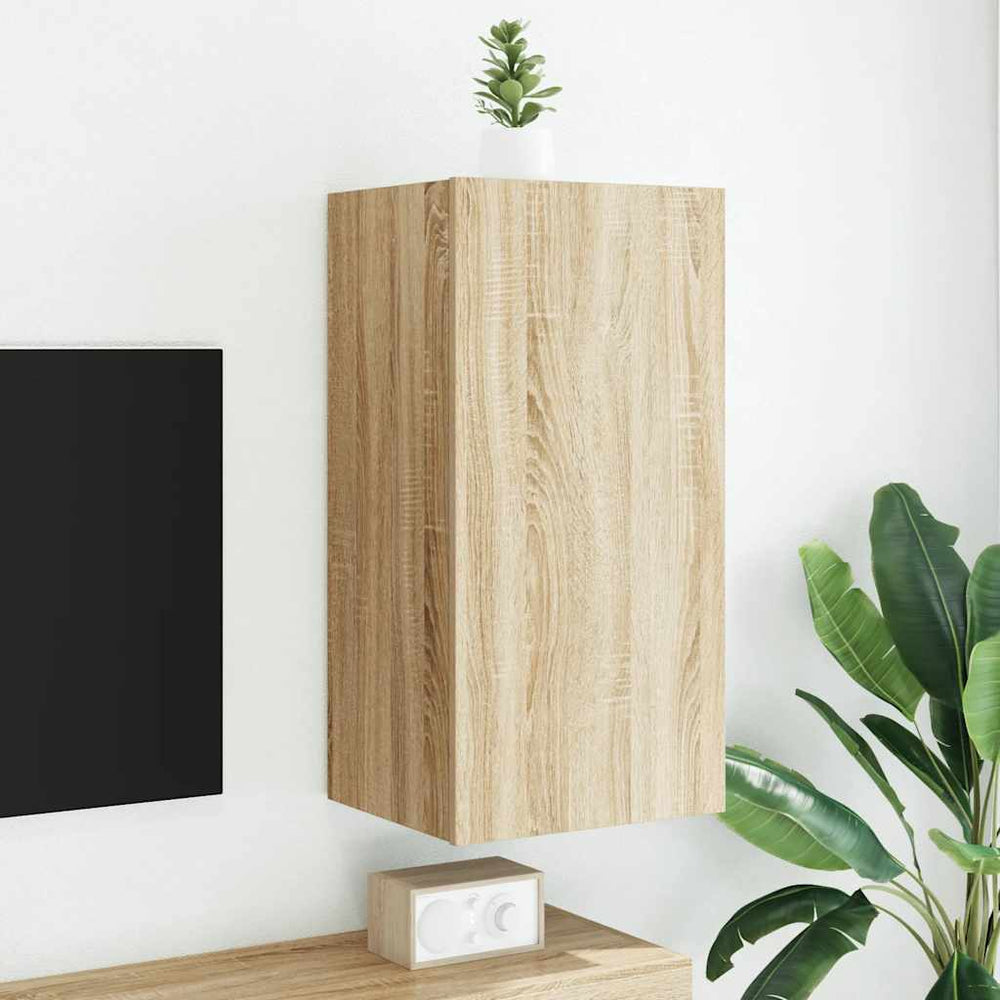 TV-Wandschrank Sonoma Eiche mit LED