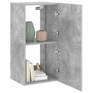 TV-Wandschrank mit LED Betongrau 40,5x35x80 cm
