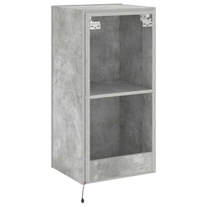 TV-Wandschrank mit LED Betongrau 40,5x35x80 cm
