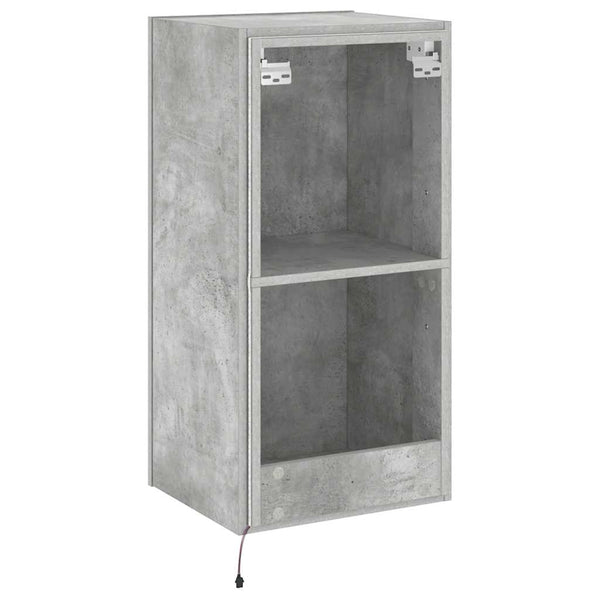 TV-Wandschrank mit LED Betongrau 40,5x35x80 cm