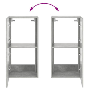 TV-Wandschrank mit LED Betongrau 40,5x35x80 cm