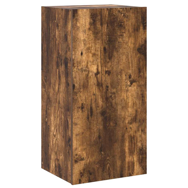TV-Wandschrank mit LED Räuchereiche 40,5x35x80 cm