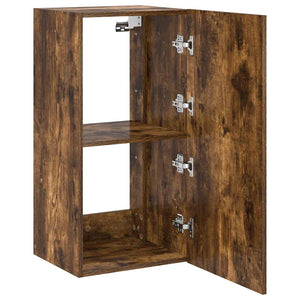 TV-Wandschrank mit LED Räuchereiche 40,5x35x80 cm