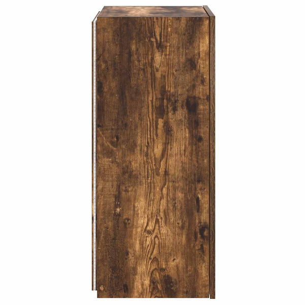 TV-Wandschrank mit LED Räuchereiche 40,5x35x80 cm