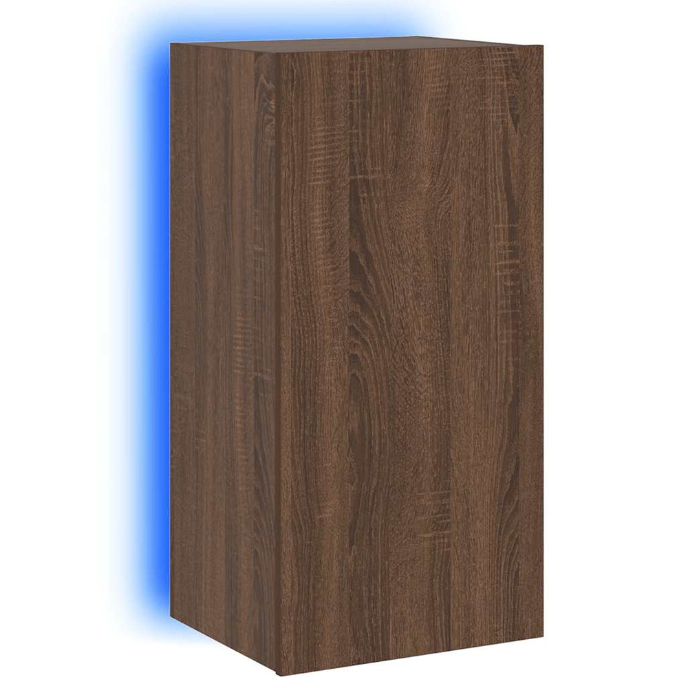 TV-Wandschrank mit LED Eichenoptik