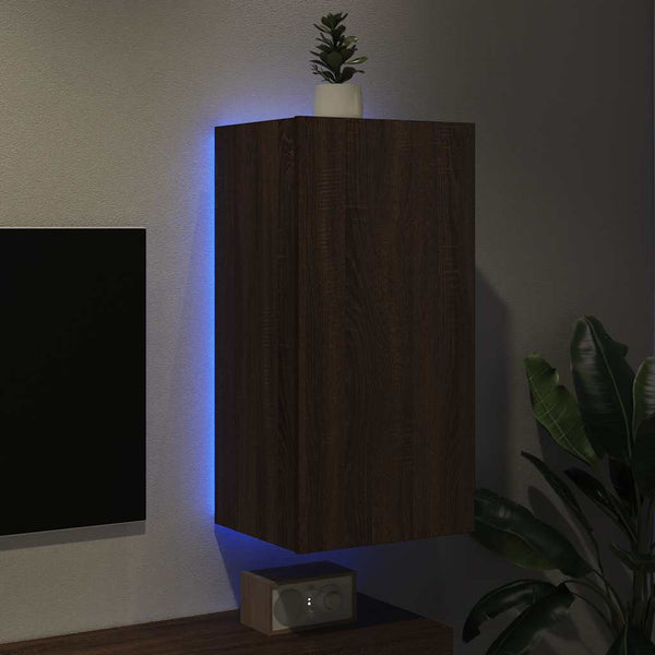 TV-Wandschrank mit LED Eichenoptik