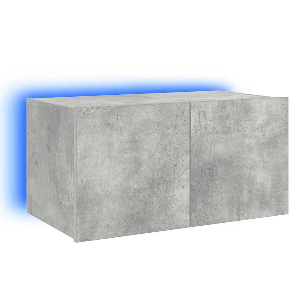 TV-Wandschrank mit LED Betongrau 60 cm
