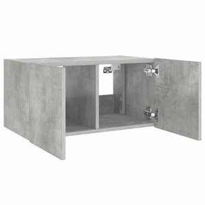 TV-Wandschrank mit LED Betongrau 60 cm