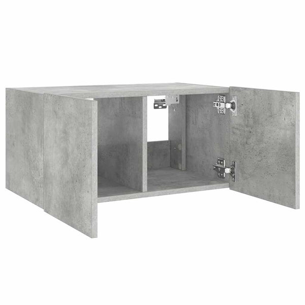 TV-Wandschrank mit LED Betongrau 60 cm