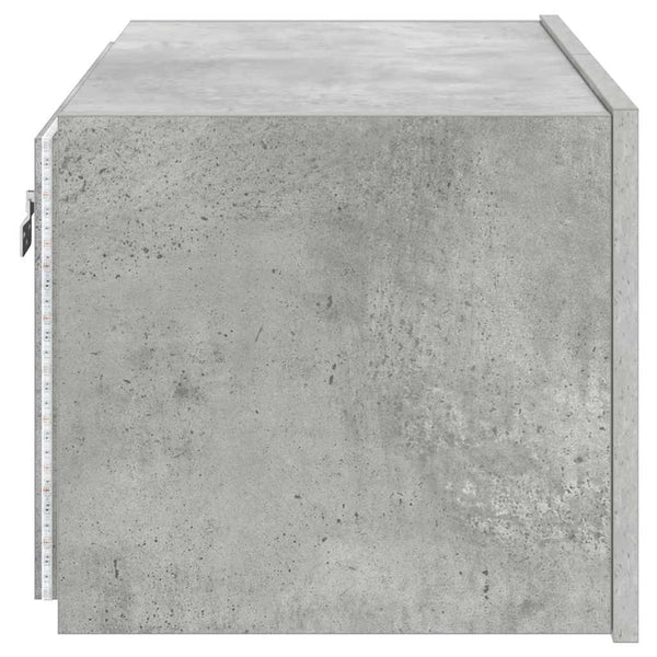 TV-Wandschrank mit LED Betongrau 60 cm