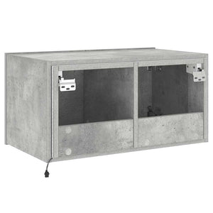 TV-Wandschrank mit LED Betongrau 60 cm