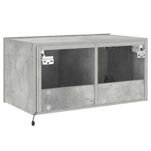 TV-Wandschrank mit LED Betongrau 60 cm