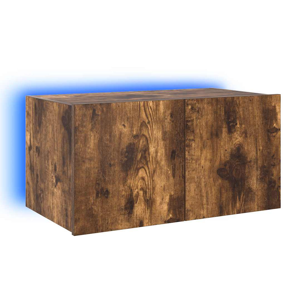 TV-Wandschrank mit LED Räuchereiche 60 cm