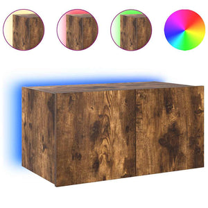 TV-Wandschrank mit LED Räuchereiche 60 cm