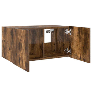 TV-Wandschrank mit LED Räuchereiche 60 cm