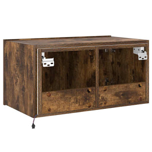TV-Wandschrank mit LED Räuchereiche 60 cm