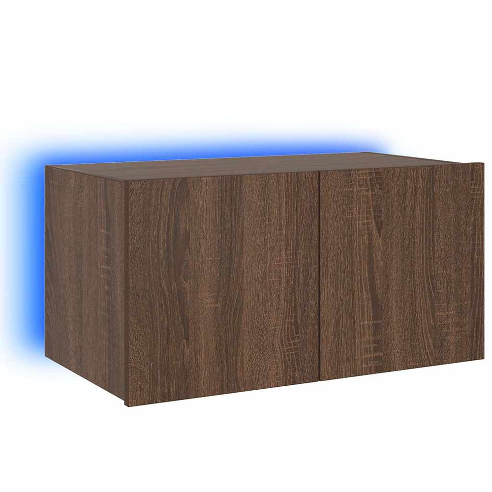 TV-Wandschrank mit LED Eichenoptik