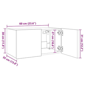 TV-Wandschrank mit LED Eichenoptik