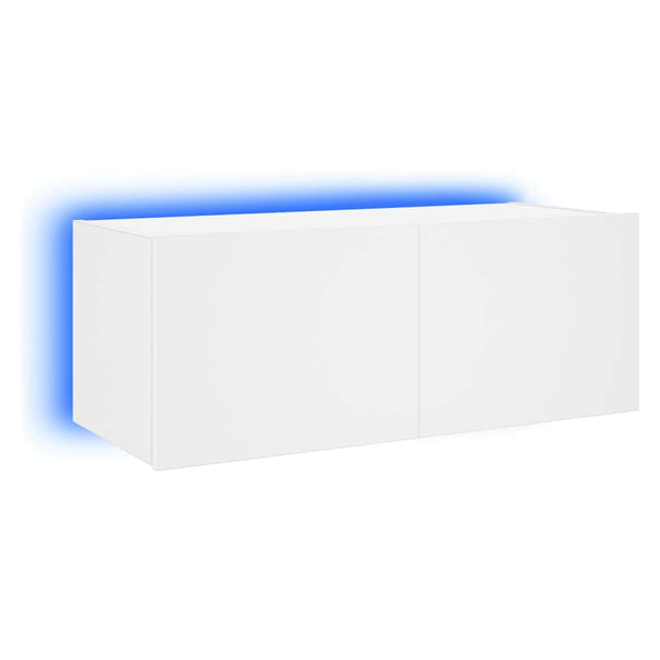 TV-Wandschrank mit LED Weiß 80cm