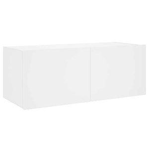 TV-Wandschrank mit LED Weiß 80cm