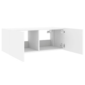 TV-Wandschrank mit LED Weiß 80cm