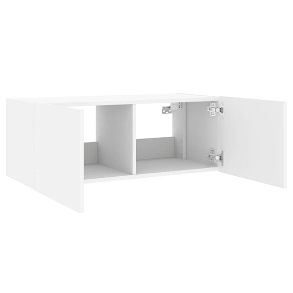 TV-Wandschrank mit LED Weiß 80cm