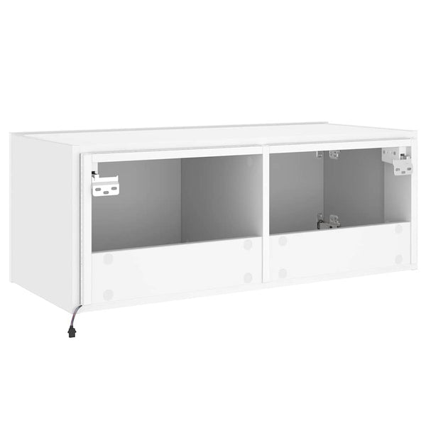 TV-Wandschrank mit LED Weiß 80cm