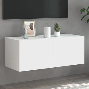 TV-Wandschrank mit LED Weiß 80cm