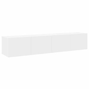 TV-Wandschränke mit LED, 2er Set, Weiß