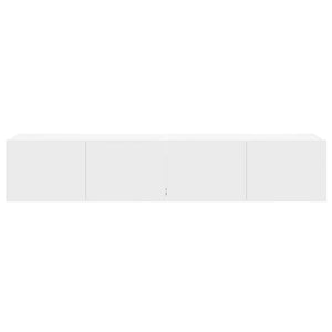 TV-Wandschränke mit LED, 2er Set, Weiß