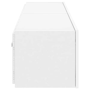 TV-Wandschränke mit LED, 2er Set, Weiß