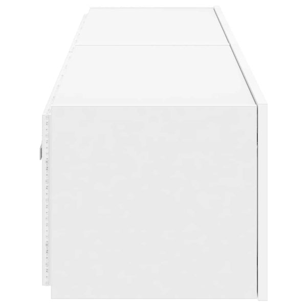 TV-Wandschränke mit LED, 2er Set, Weiß