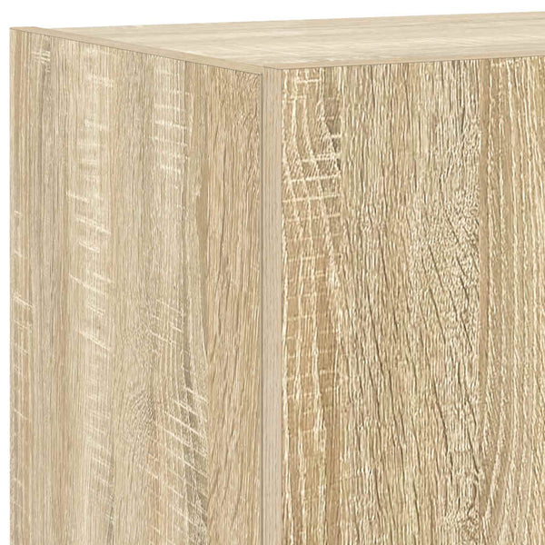 TV-Wandschrank mit LED Sonoma-Eiche 80cm