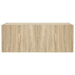 TV-Wandschrank mit LED Sonoma-Eiche 80cm