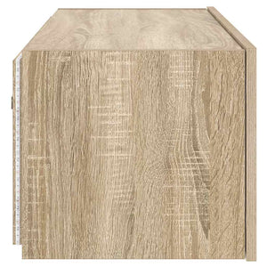 TV-Wandschrank mit LED Sonoma-Eiche 80cm