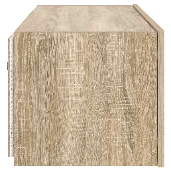 TV-Wandschrank mit LED Sonoma-Eiche 80cm