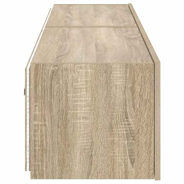 TV-Wandschränke mit LED Sonoma-Eiche 2er Set