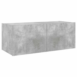 TV-Wandschrank mit LED Betongrau 80 cm