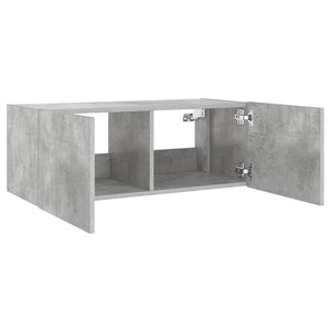 TV-Wandschrank mit LED Betongrau 80 cm