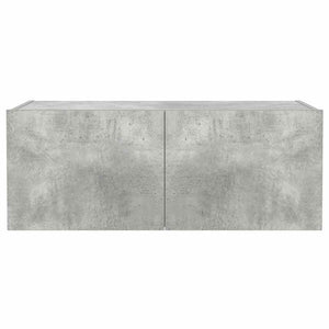 TV-Wandschrank mit LED Betongrau 80 cm