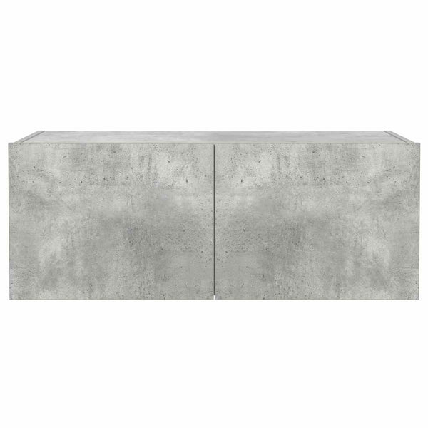 TV-Wandschrank mit LED Betongrau 80 cm