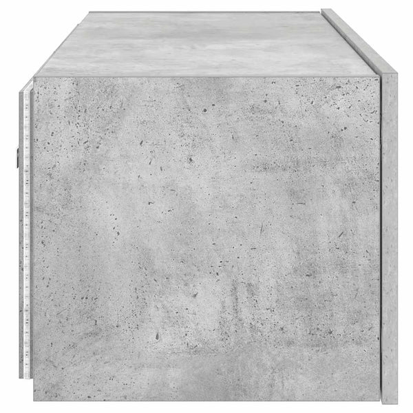 TV-Wandschrank mit LED Betongrau 80 cm