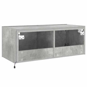 TV-Wandschrank mit LED Betongrau 80 cm